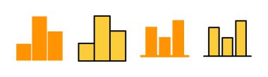 Web ve mobil uygulama için büyüyen grafik simgesi ayarlanıyor. Çizelge ve sembol. diyagram simgesi