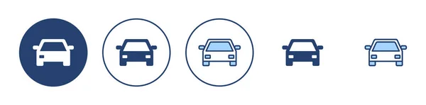 Wektor Ikony Samochodu Znak Symbol Samochodu Mały Sedan — Wektor stockowy