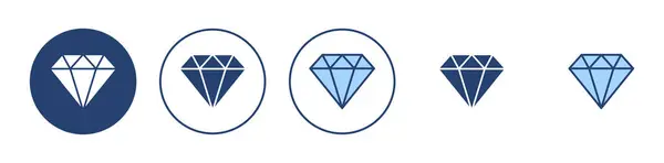 Вектор Значка Бриллианта Алмазные Камни Знак Символ — стоковый вектор