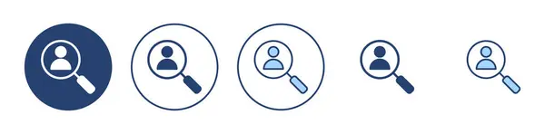 雇用图标向量 搜索职位空缺标志和符号 人力资源概念 — 图库矢量图片