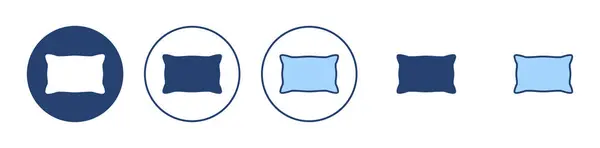 枕头图标向量 枕头的标志和符号 舒适的绒毛枕头 — 图库矢量图片