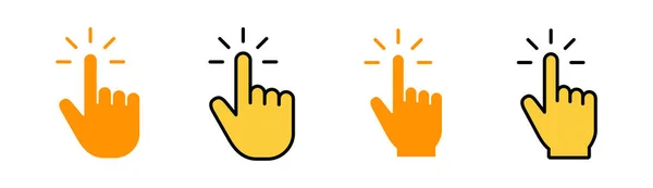 Ícone Cursor Mão Definido Para Web Aplicativo Móvel Sinal Cursor — Vetor de Stock