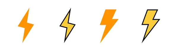 Εικονίδιο Lightning Για Web Και Mobile App Ηλεκτρικό Σήμα Και — Διανυσματικό Αρχείο