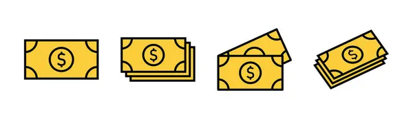 Money Icon Set Web Mobile App Money Sign Symbol — Stock Vector
