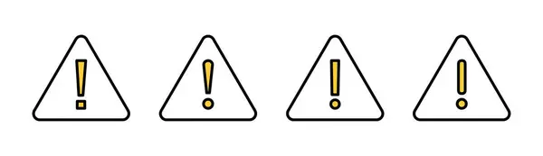 Wykrzyknik Znak Zagrożenia Dla Aplikacji Internetowej Mobilnej Znak Uwagi Symbol — Wektor stockowy
