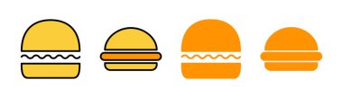 Web ve mobil uygulama için burger simgesi ayarlandı. Hamburger ve sembol. hamburger