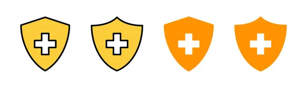 Ikona Ubezpieczenia Zdrowotnego Dla Aplikacji Internetowej Mobilnej Znak Symbol Dokumentu — Wektor stockowy