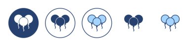 Balon simgesi vektörü. Parti balonu işareti ve sembolü