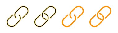 Web ve mobil uygulama için bağlantı simgesi ayarlandı. Hiper bağlantı zinciri işareti ve sembolü