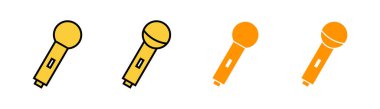 Web ve mobil uygulama için mikrofon simgesi ayarlandı. Karaoke işareti ve sembol