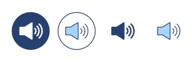 Sözcü simgesi vektörü. Ses düzeyi ve sembol. Hoparlör ikonu. ses sembolü