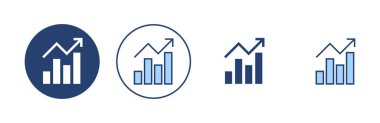 Grafik simgesi vektörü büyüyor. Çizelge ve sembol. diyagram simgesi