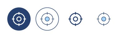 Hedef ikon vektörü. hedef simge vektörü. hedef pazarlama işareti ve sembol
