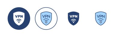 Vpn simge vektörü. Özel ağ işareti ve sembol. sanal özel ağ simgesi.