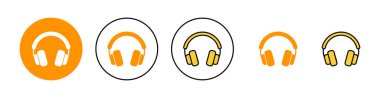 Web ve mobil uygulama için kulaklık simgesi ayarlandı. Kulaklık işareti ve sembol