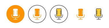Web ve mobil uygulama için mikrofon simgesi ayarlandı. Karaoke işareti ve sembol