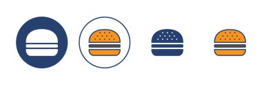 Burger ikon vektörü. Hamburger ve sembol. hamburger