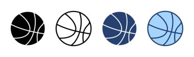 Basketbol ikonu vektörü. Basketbol tabelası ve sembol