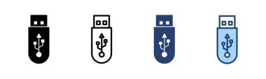 Usb simge vektörü. Flaş disk işareti ve sembol. Flash disk işareti.