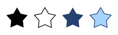 Yıldız simgesi vektörü. Reyting işareti ve sembol. favori yıldız simgesi