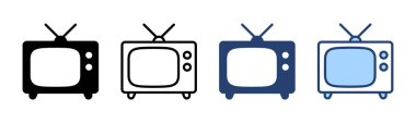 Televizyon ikonu vektörü. televizyon işareti ve sembol