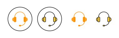 Web ve mobil uygulama için kulaklık simgesi ayarlandı. Kulaklık işareti ve sembol