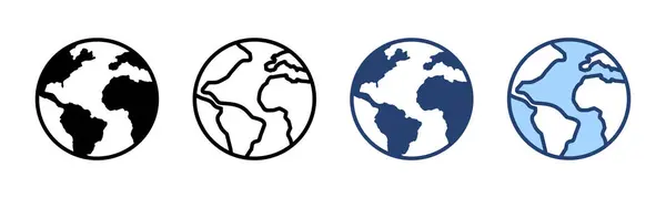 Παγκόσμιο Διάνυσμα Χάρτη Παγκόσμιο Σήμα Χάρτη Και Σύμβολο Εικονίδιο Διανυσματικά Γραφικά
