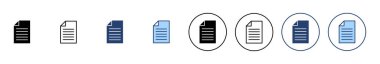 Belge simgesi vektörü. Kağıt ve sembol. Dosya Simgesi
