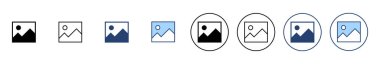 Resim simgesi vektörü. Fotoğraf galerisi işareti ve sembol. resim simgesi