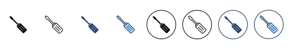 Icono Del Destornillador Vector Tools Signo Símbolo — Vector de stock