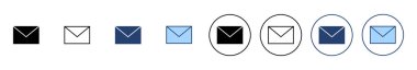 Posta simgesi vektörü. e-posta işareti ve sembol. E- posta simgesi. Zarf simgesi