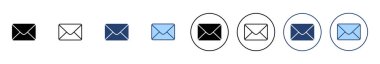 Posta simgesi vektörü. e-posta işareti ve sembol. E- posta simgesi. Zarf simgesi