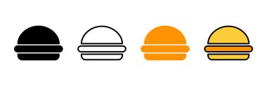 Burger simgesi kümesi vektörü. Hamburger ve sembol. hamburger