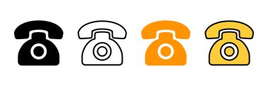 Telefon simgesi belirlenmiş vektör. telefon işareti ve sembol