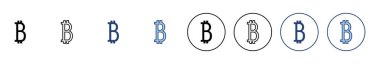 Bitcoin simge vektörü. Bitcoin işareti ve sembol. ödeme sembolü. şifreleme para birimi logosu