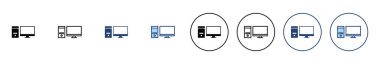 Bilgisayar simgesi vektörü. bilgisayar izleme işareti ve simgesi