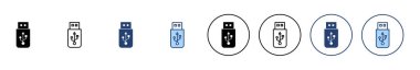 Usb simge vektörü. Flaş disk işareti ve sembol. Flash disk işareti.