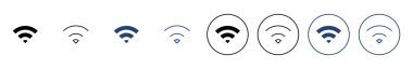 Wifi simge vektörü. İşaret işareti ve sembol. Kablosuz simge