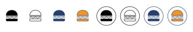 Burger ikon vektörü. Hamburger ve sembol. hamburger