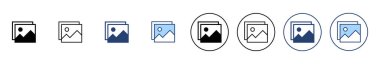 Resim simgesi vektörü. Fotoğraf galerisi işareti ve sembol. resim simgesi