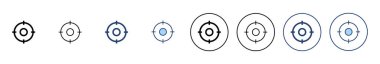 Hedef ikon vektörü. hedef simge vektörü. hedef pazarlama işareti ve sembol