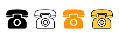 Telefon simgesi belirlenmiş vektör. telefon işareti ve sembol