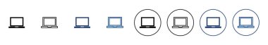 Dizüstü bilgisayar simgesi vektörü. bilgisayar işareti ve sembol