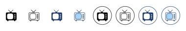 Televizyon ikonu vektörü. televizyon işareti ve sembol
