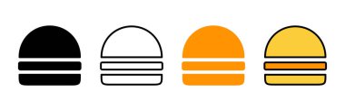 Burger simgesi kümesi vektörü. Hamburger ve sembol. hamburger