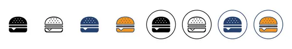 Εικονίδιο Burger Burger Σημάδι Και Σύμβολο Μπιφτέκι Royalty Free Διανύσματα Αρχείου
