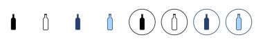 Şişe ikonu vektörü. şişe işareti ve sembol