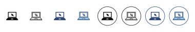Dizüstü bilgisayar simgesi vektörü. bilgisayar işareti ve sembol