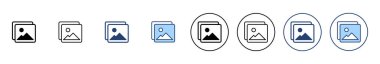 Resim simgesi vektörü. Fotoğraf galerisi işareti ve sembol. resim simgesi