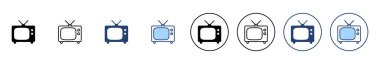 Televizyon ikonu vektörü. televizyon işareti ve sembol